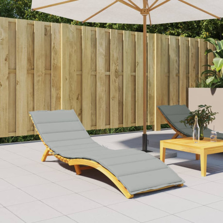 vidaXL Ligbedkussen 200x50x4 cm stof gemêleerd lichtgrijs afbeelding3 - 1