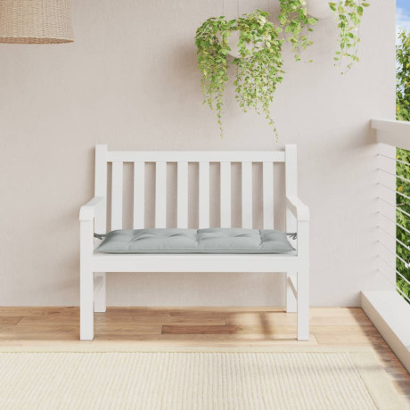 vidaXL Tuinbankkussen 100x50x7 cm stof gemêleerd lichtgrijs afbeelding3 - 1