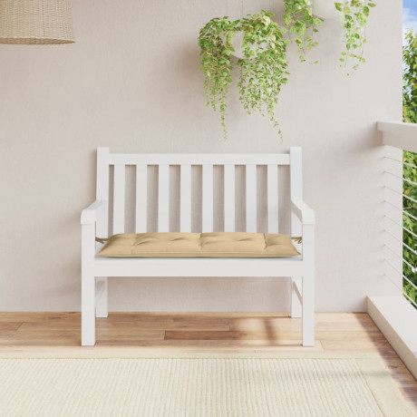 vidaXL Tuinbankkussen 100x50x7 cm stof gemêleerd beige afbeelding3 - 1