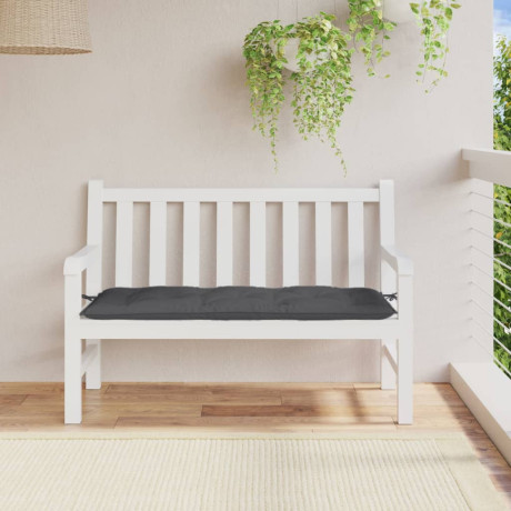 vidaXL Tuinbankkussen 120x50x7 cm stof gemêleerd antracietkleurig afbeelding3 - 1