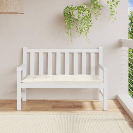 vidaXL Tuinbankkussen 120x50x7 cm stof gemêleerd crèmekleurig afbeelding3 - 1