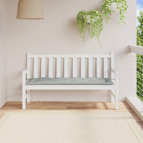 vidaXL Tuinbankkussen 150x50x7 cm stof gemêleerd lichtgrijs afbeelding3 - 1