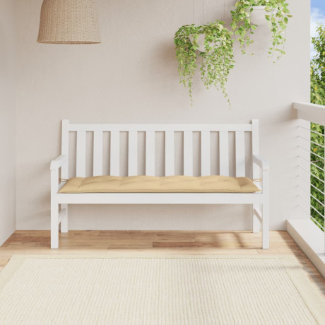 vidaXL Tuinbankkussen 150x50x7 cm stof gemêleerd beige afbeelding3 - 1