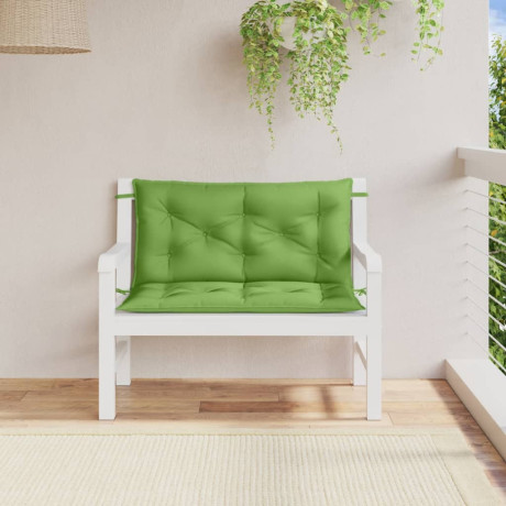 vidaXL Tuinbankkussens 2 st 100x50x7 cm stof gemêleerd groen afbeelding3 - 1