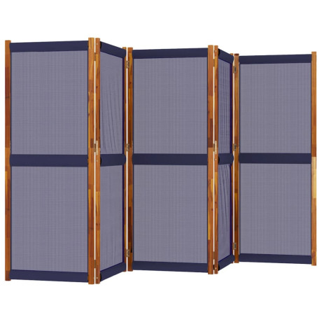 vidaXL Kamerscherm met 5 panelen 350x180 cm donkerblauw afbeelding3 - 1