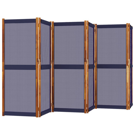 vidaXL Kamerscherm met 6 panelen 420x180 cm donkerblauw afbeelding3 - 1