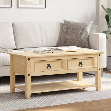 vidaXL Salontafel met lades Corona 100x48x45 cm massief grenenhout afbeelding3 - 1