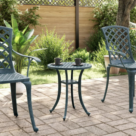 vidaXL Tuintafel Ø 48x53 cm gietaluminium groen afbeelding3 - 1
