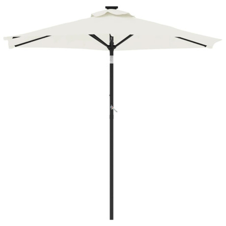 vidaXL Parasol met stalen paal 225x225x212 cm wit afbeelding3 - 1