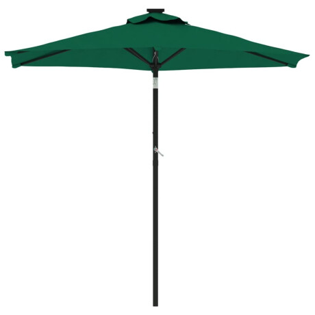 vidaXL Parasol met stalen paal 225x225x212 cm groen afbeelding3 - 1