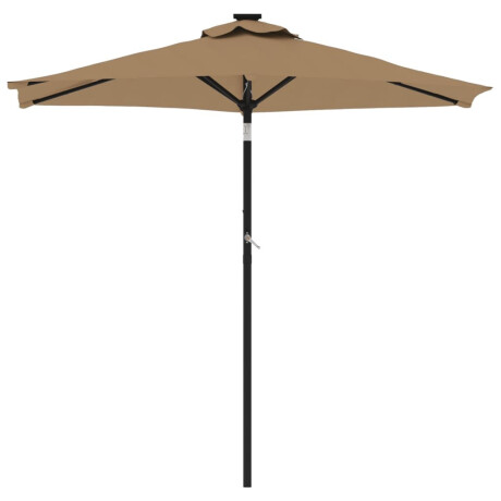 vidaXL Parasol met stalen paal 225x225x212 cm taupe afbeelding3 - 1