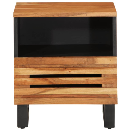 vidaXL Nachtkastje 40x34x46 cm massief acaciahout afbeelding3 - 1