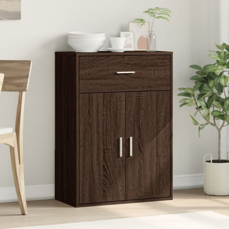 vidaXL Dressoir 60x30x84 cm bewerkt hout bruin eikenkleur afbeelding3 - 1