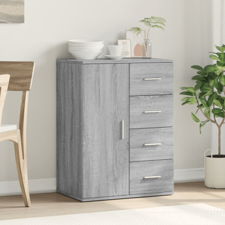 vidaXL Dressoir 59x39x80 cm bewerkt hout grijs sonoma eikenkleurig afbeelding3 - 1
