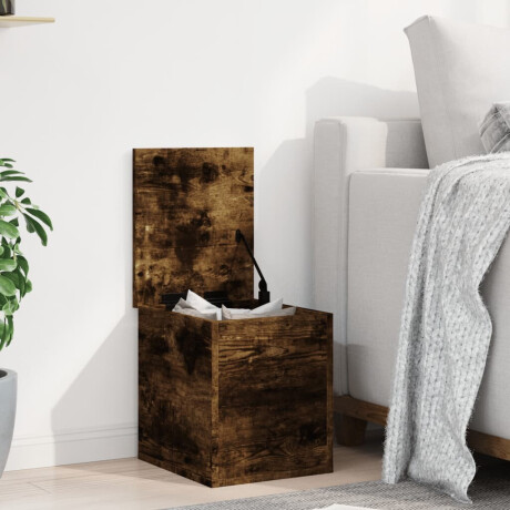 vidaXL Opbergbox 30x35x35 cm bewerkt hout gerookt eikenkleurig afbeelding3 - 1