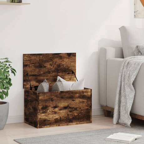 vidaXL Opbergbox 60x35x35 cm bewerkt hout gerookt eikenkleurig afbeelding3 - 1