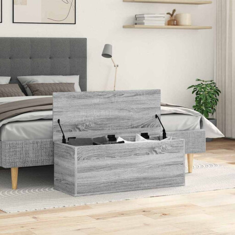 vidaXL Opbergbox 90x35x35 cm bewerkt hout grijs sonoma eikenkleurig afbeelding3 - 1