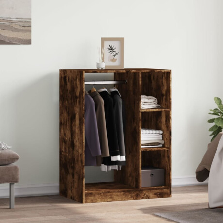 vidaXL Kledingkast 77x48x102 cm bewerkt hout gerookt eikenkleurig afbeelding3 - 1