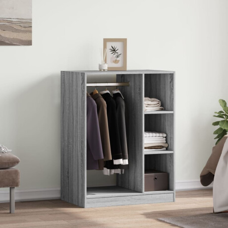 vidaXL Kledingkast 77x48x102 cm bewerkt hout grijs sonoma eikenkleurig afbeelding3 - 1