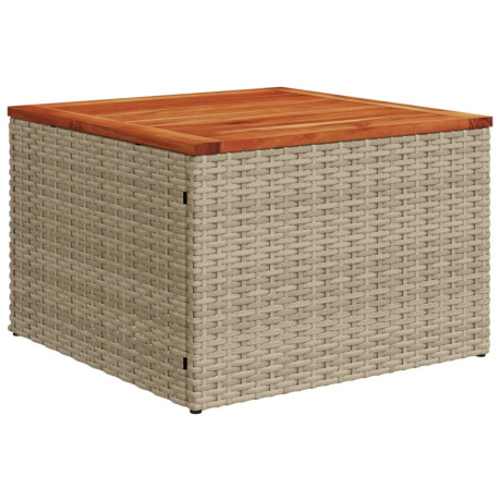 vidaXL 9-delige Loungeset met kussens poly rattan beige afbeelding3 - 1