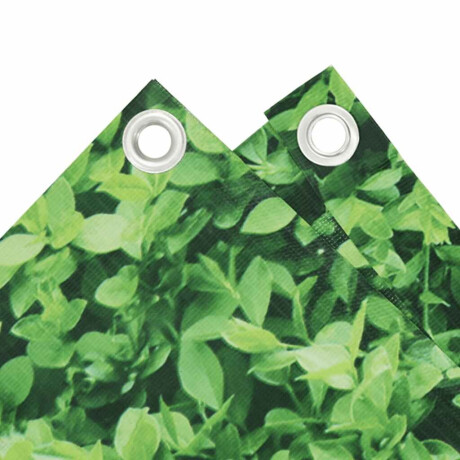 vidaXL Balkonscherm plantpatroon 800x75 cm PVC groen afbeelding3 - 1