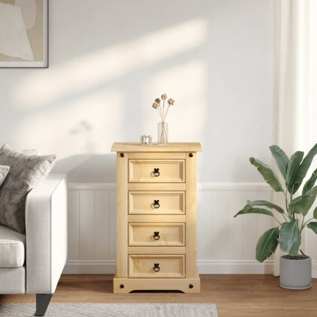 vidaXL Nachtkastje Corona 53x39x84 cm massief grenenhout afbeelding3 - 1