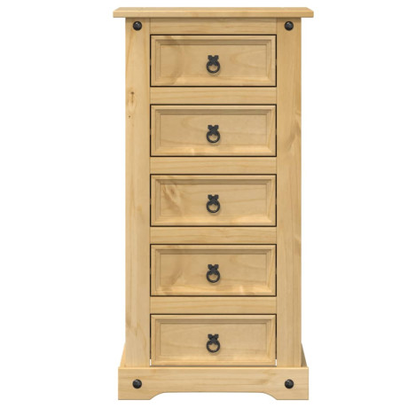 vidaXL Nachtkastje Corona 53x39x103 cm massief grenenhout afbeelding3 - 1