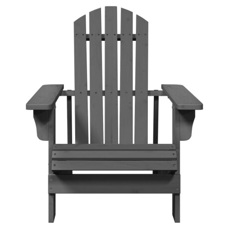 vidaXL Stoel Adirondack 69x85x90,5 cm massief vurenhout grijs afbeelding3 - 1