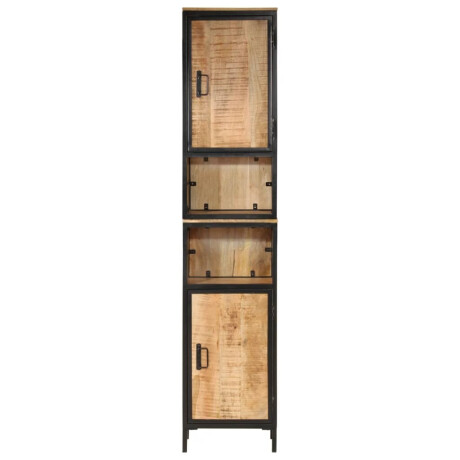 vidaXL Badkamerkast 40x27x180 cm ijzer en massief mangohout afbeelding3 - 1