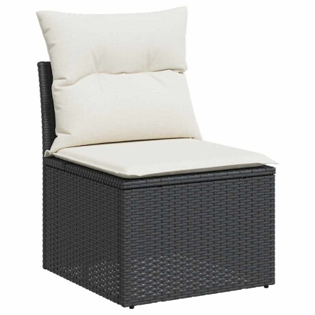 vidaXL 13-delige Loungeset met kussens poly rattan zwart afbeelding3 - 1