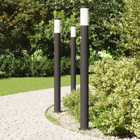 vidaXL Bolderverlichting met sensor 3 stuks 110 cm RVS IP44 afbeelding3 - 1