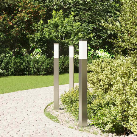 vidaXL Bolderverlichting 3 stuks 80 cm RVS IP44 afbeelding3 - 1