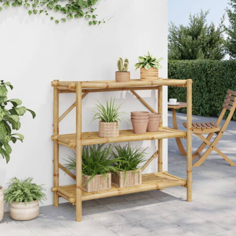 vidaXL Rek 3-laags 100x40x90 cm bamboe afbeelding3 - 1