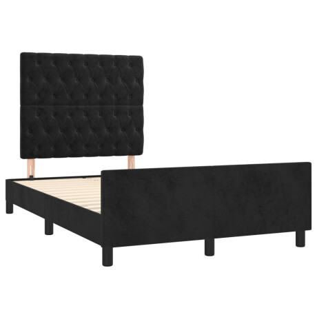vidaXL Bedframe zonder matras 120x190 cm fluweel zwart afbeelding3 - 1