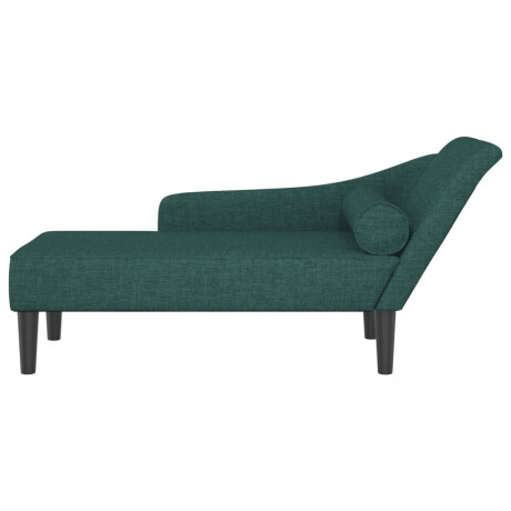 vidaXL Chaise longue met kussens stof donkergroen afbeelding3 - 1