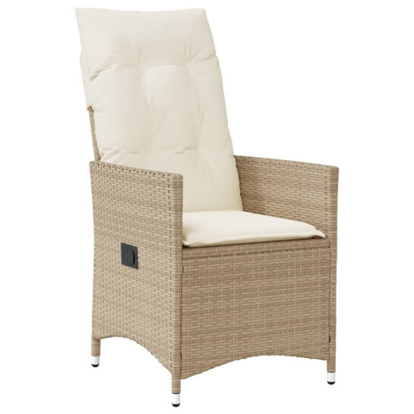 vidaXL 9-delige Tuinset met kussens poly rattan beige afbeelding3 - 1