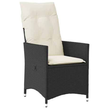 vidaXL 9-delige Bistroset met kussens poly rattan zwart afbeelding3 - 1