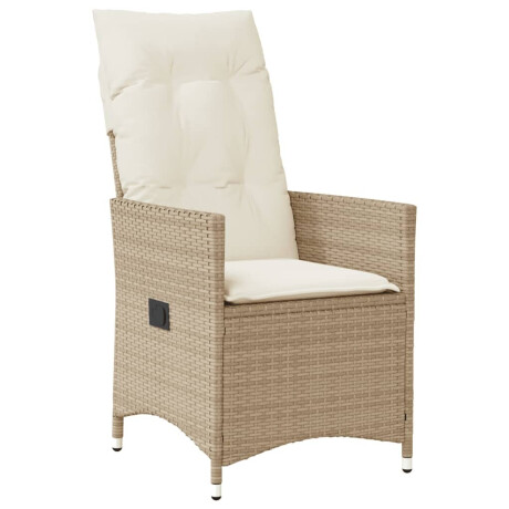 vidaXL 11-delige Bistroset met kussens poly rattan beige afbeelding3 - 1