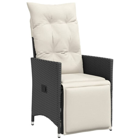 vidaXL 11-delige Bistroset met kussens poly rattan zwart afbeelding3 - 1