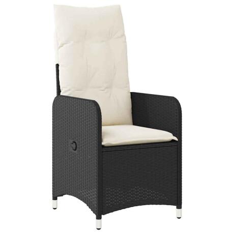 vidaXL 11-delige Bistroset met kussens poly rattan zwart afbeelding3 - 1