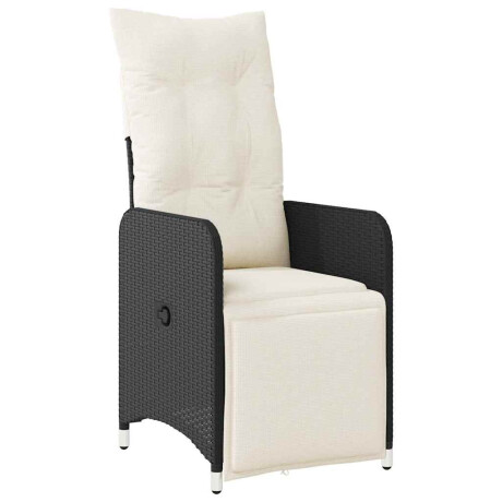 vidaXL 11-delige Bistroset met kussens poly rattan zwart afbeelding3 - 1