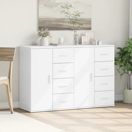 vidaXL Dressoirs 2 st 59x39x80 cm bewerkt hout wit afbeelding3 - 1