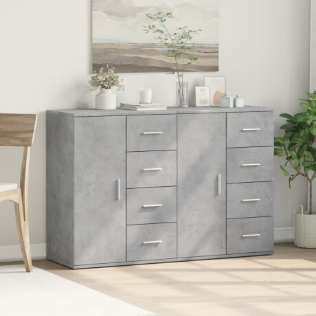 vidaXL Dressoirs 2 st 59x39x80 cm bewerkt hout betongrijs afbeelding3 - 1