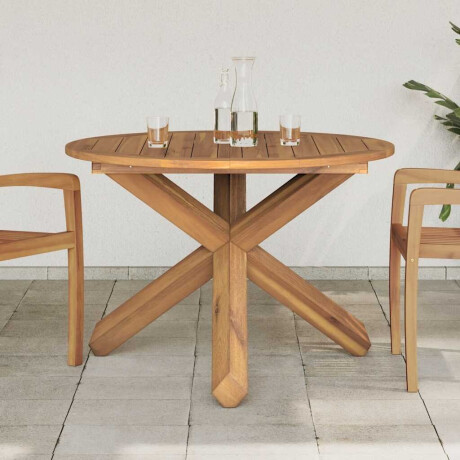 vidaXL Tuintafel Ø109x74 cm massief teakhout afbeelding3 - 1