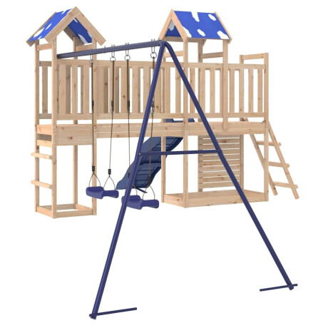 vidaXL Speelhuis massief grenenhout afbeelding3 - 1