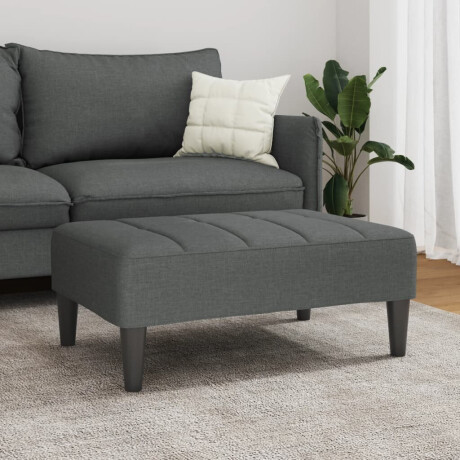 vidaXL Voetenbank 77x55x31 cm stof donkergrijs afbeelding3 - 1