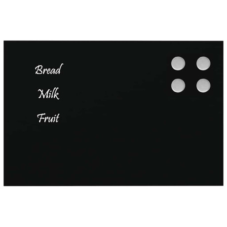vidaXL Magneetbord voor aan de wand 30x20 cm gehard glas zwart afbeelding3 - 1