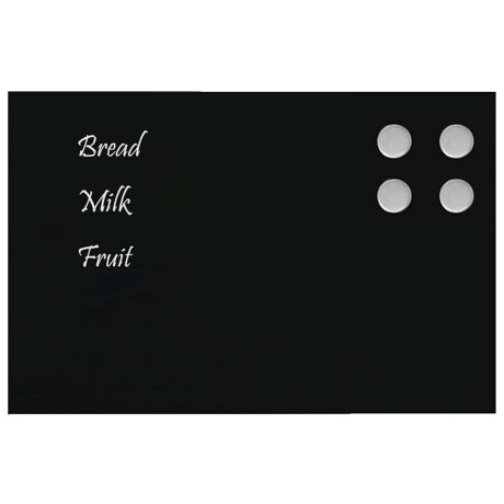 vidaXL Magneetbord voor aan de wand 40x30 cm gehard glas zwart afbeelding3 - 1