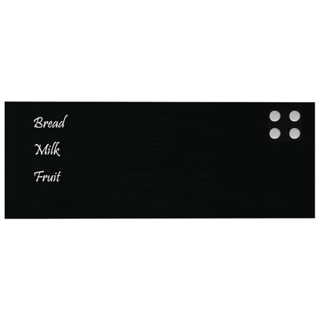 vidaXL Magneetbord voor aan de wand 80x30 cm gehard glas zwart afbeelding3 - 1