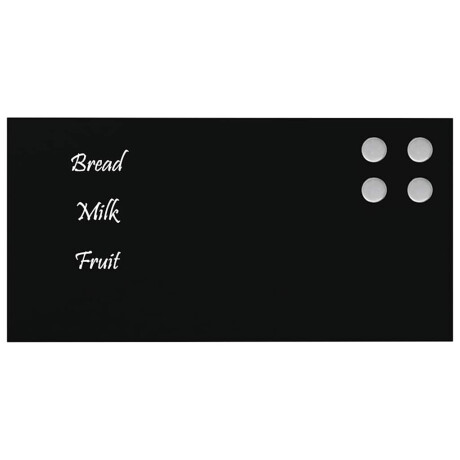 vidaXL Magneetbord voor aan de wand 40x20 cm gehard glas zwart afbeelding3 - 1